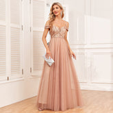 Robe trapèze élégante en tulle